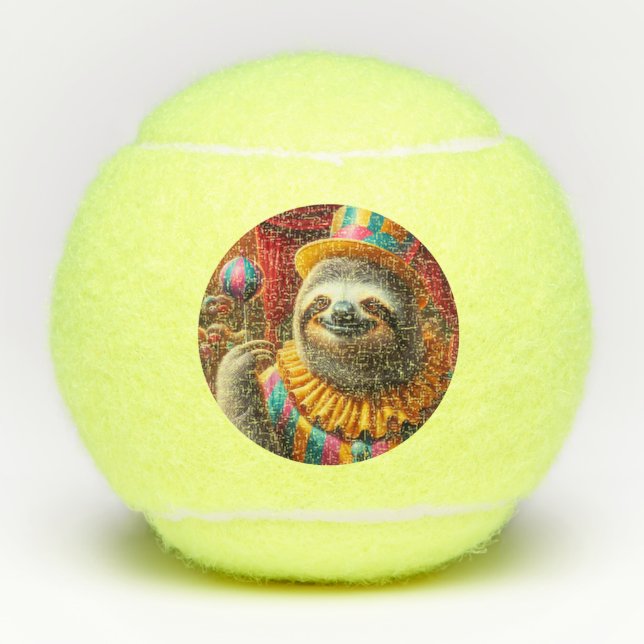Sloth Clown Tennis Balls (Front)