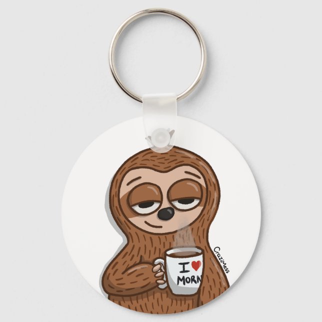 Sloth Coffee Key Ring (Front)