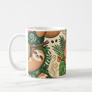 Sloth Coffee Mug – Cosy Cute Sloth Pattern