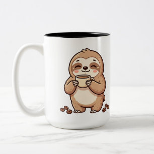 Sloth Coffee Mug Two-Tone Mug
