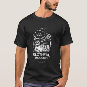 Sloth Coffee Pizza Funny Animal Lover Gift Idea T-Shirt