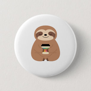 Sloth Coffee Time Classic T-Shirt 6 Cm Round Badge