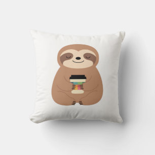 Sloth Coffee Time Classic T-Shirt Cushion