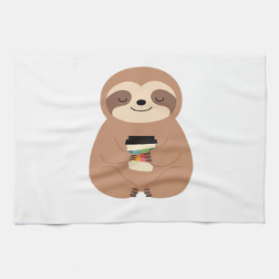 Sloth Coffee Time Classic T-Shirt Tea Towel