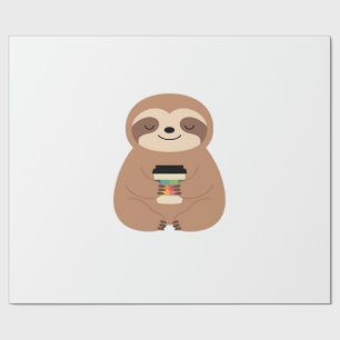 Sloth Coffee Time Classic T-Shirt Wrapping Paper