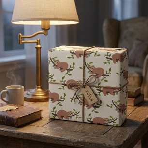 Sloth & Coffee Wrapping Paper