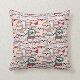 Sloth Comic Pattern Cushion