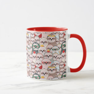 Sloth Comic Pattern Mug