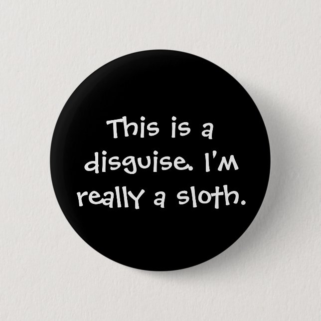Sloth Costume 6 Cm Round Badge (Front)