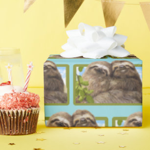 Sloth Couple Wrapping Paper