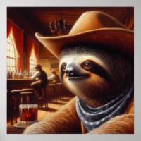 Sloth Cowboy in Saloon