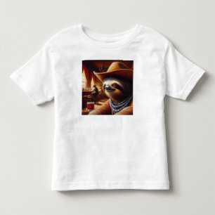 Sloth Cowboy in Saloon Toddler T-Shirt