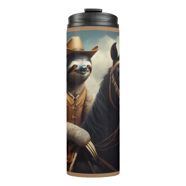 Sloth Cowboy Thermal Tumbler (Front)