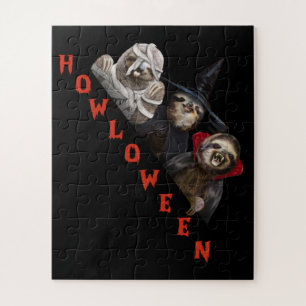 Sloth Custom Happy Halloween Shirt Sloth Graphic Jigsaw Puzzle