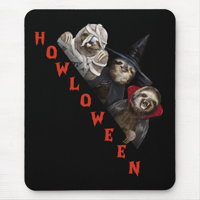 Sloth Custom Happy Halloween Shirt Sloth Graphic Mouse Mat (Front)