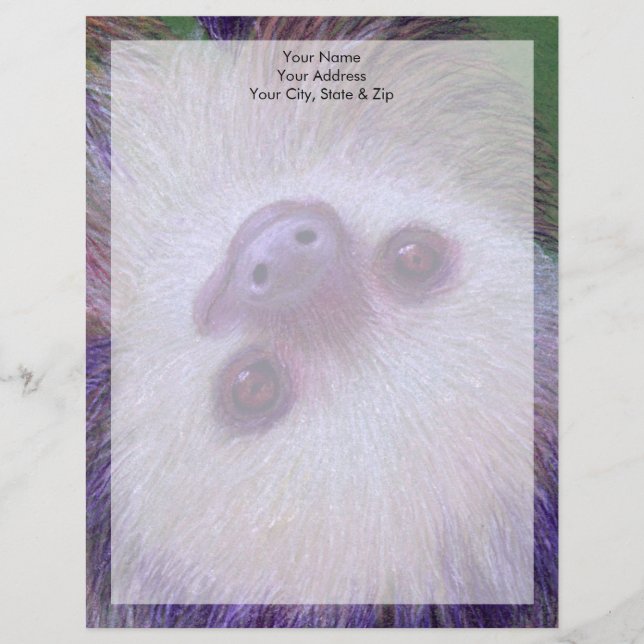 Sloth Customized Letterhead (Front)