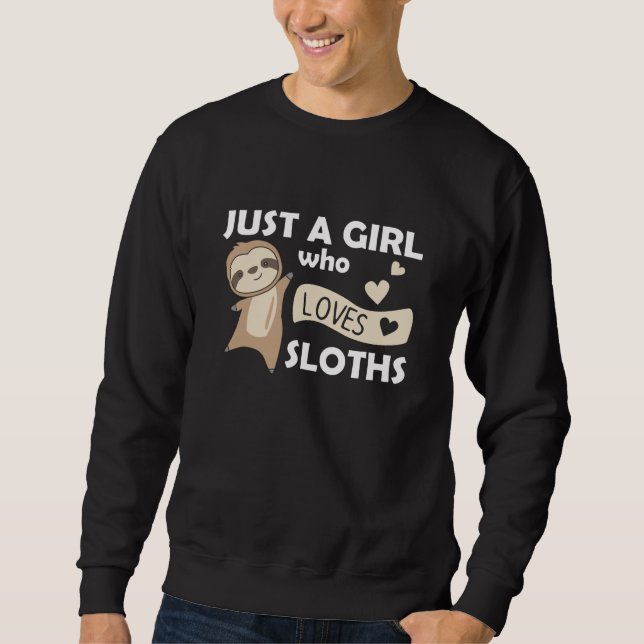 Sloth Cute Animals For Girls Funny Sweatshirt (Front)