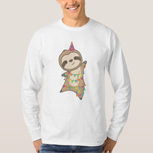 Sloth Cute Animals For Kids Funny Birthday T-Shirt