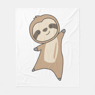 Sloth Cute Animals For Kids Funny Sloths Fleece Blanket
