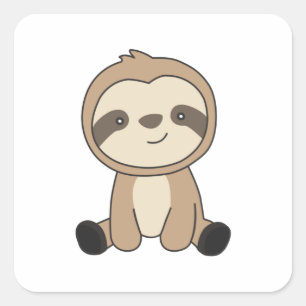 Sloth Cute Animals For Kids Funny Sloths Square Sticker