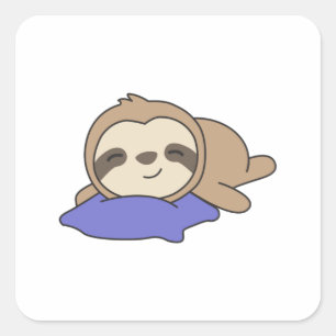 Sloth Cute Animals For Kids Funny Sloths Square Sticker