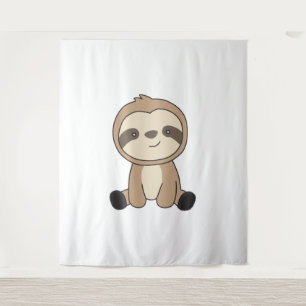 Sloth Cute Animals For Kids Funny Sloths Tapestry
