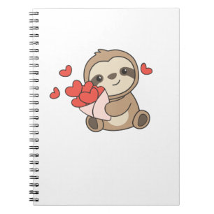 Sloth Cute Animals With Hearts Favourite Animal Notebook