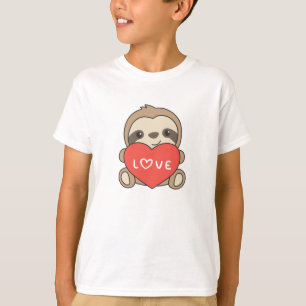 Sloth Cute Animals With Hearts Favourite Animal T-Shirt