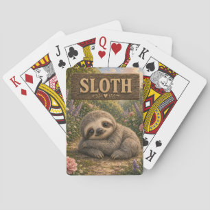 Sloth Cute Baby Storybook Nursery Animal Playing Cards