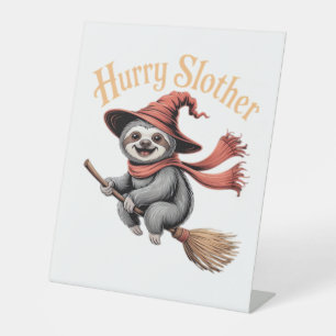 Sloth Cute Halloween Witch Funny Essential T-Shirt Pedestal Sign