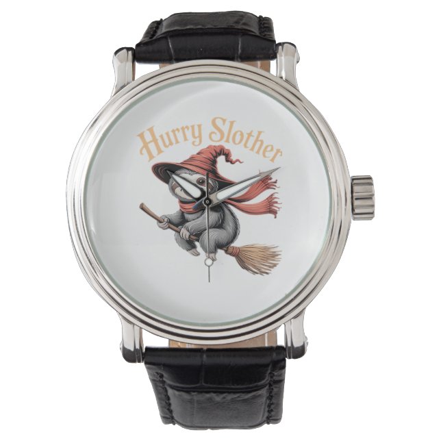 Sloth Cute Halloween Witch Funny Essential T-Shirt Watch (Front)