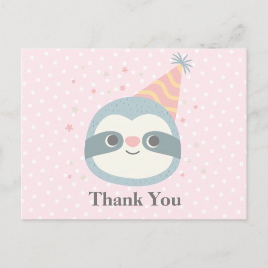 sloth, cute sloth, animal thank you card | Zazzle.co.uk