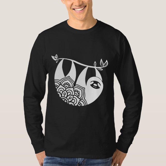 Sloth Cute Sloth Bella Canvas Sloth T-Shirt (Front)