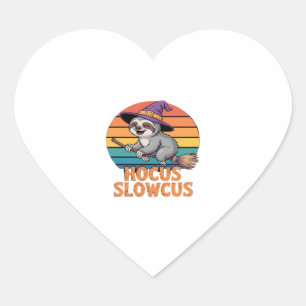 Sloth Cute Witch Funny Halloween Essential T-Shirt Heart Sticker