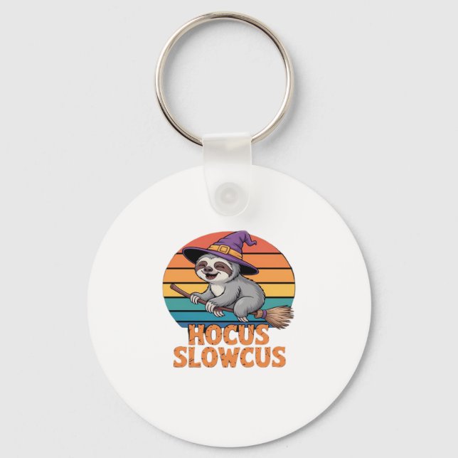 Sloth Cute Witch Funny Halloween Essential T-Shirt Key Ring (Front)