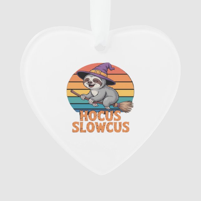 Sloth Cute Witch Funny Halloween Essential T-Shirt Ornament (Front)