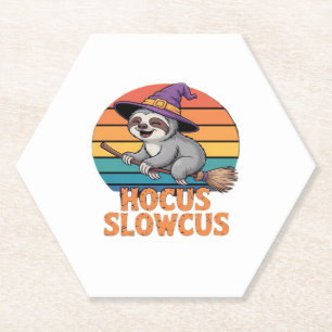 Sloth Cute Witch Funny Halloween Essential T-Shirt Paper Coaster