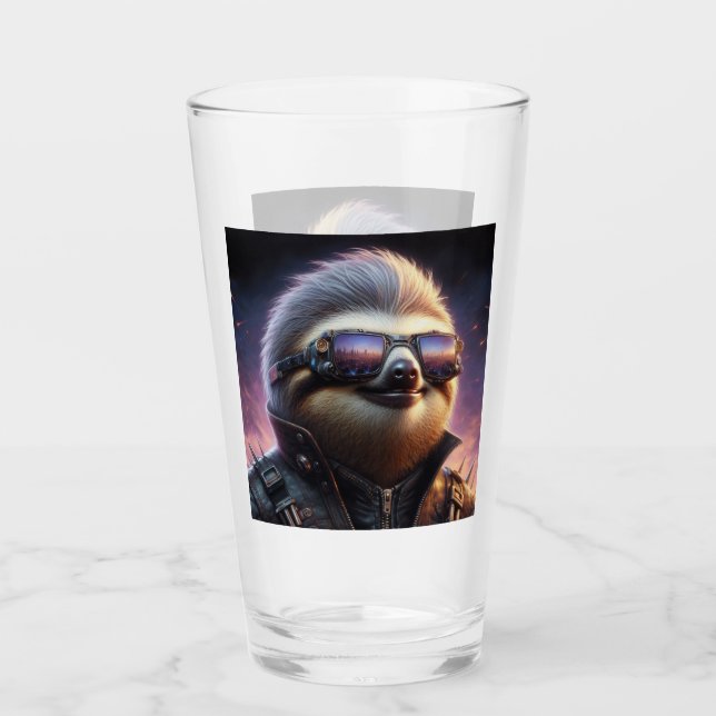 Sloth Cyberpunk Glass (Front)