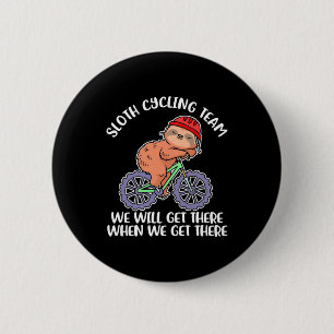 Sloth Cycling Team 6 Cm Round Badge