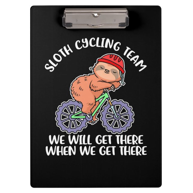 Sloth Cycling Team Clipboard (Front)