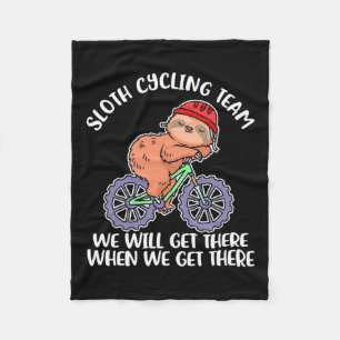 Sloth Cycling Team Fleece Blanket