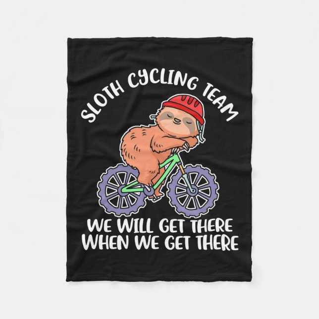 Sloth Cycling Team Fleece Blanket (Front)