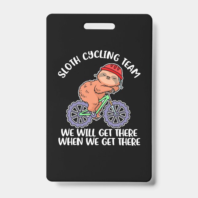 Sloth Cycling Team ID Badge (Front)