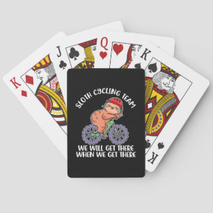 Sloth Cycling Team Playing Cards