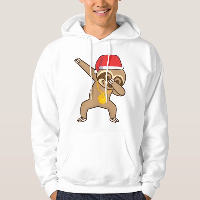 Sloth dab Sticker  Hoodie (Front)