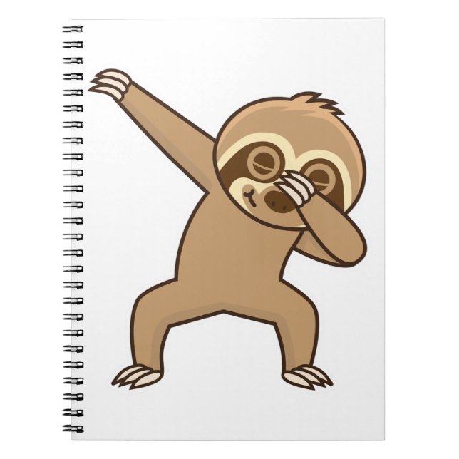 Sloth dabbing Sticker  Notebook (Front)