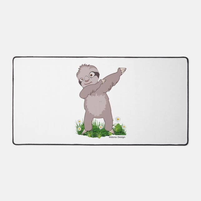 Sloth Dabs  Desk Mat (Front)