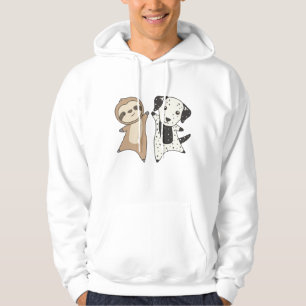 Sloth Dalmatian Dog Animal Lovers For Children Hoodie