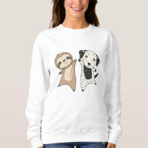 Sloth Dalmatian Dog Animal Lovers For Children Sweatshirt
