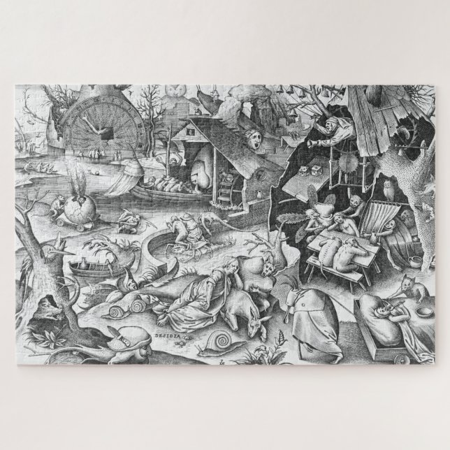 Sloth (Desidia), The Seven Deadly Sins Jigsaw Puzzle (Horizontal)